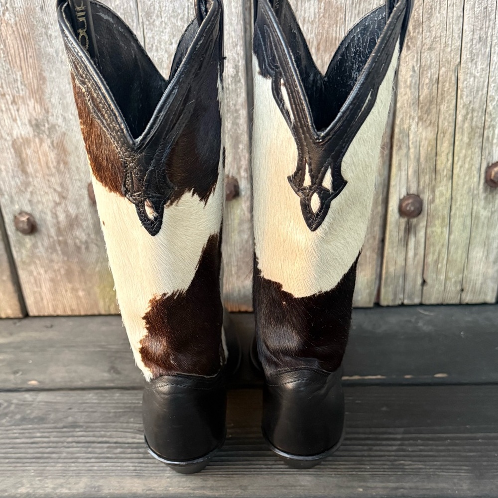 Vintage Dingo (ACME) Calf Hair and Leather Women's Cowboy Boots - Picture 5 of 8